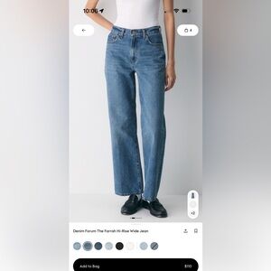 Aritzia Denim Forum The Farrah Hi-Rise Wide Jean